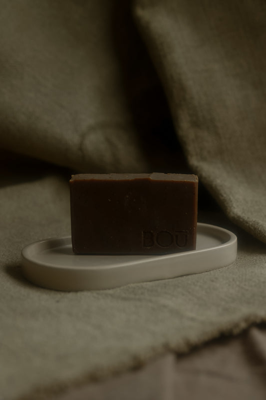 Jabón corporal artesanal exfoliante con café