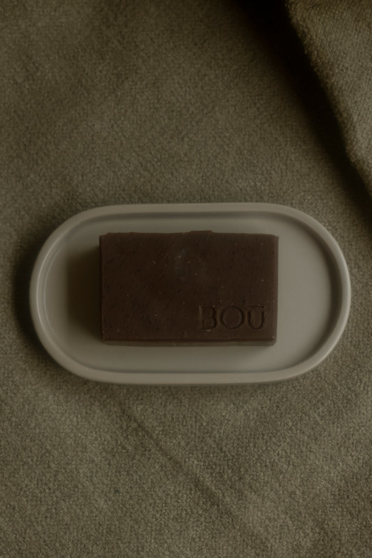 Jabón corporal artesanal exfoliante con café